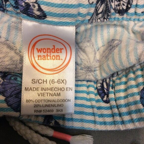 Wonder Nation Butterfly Short Size Small 6-6X Blue - Picture 3 of 3